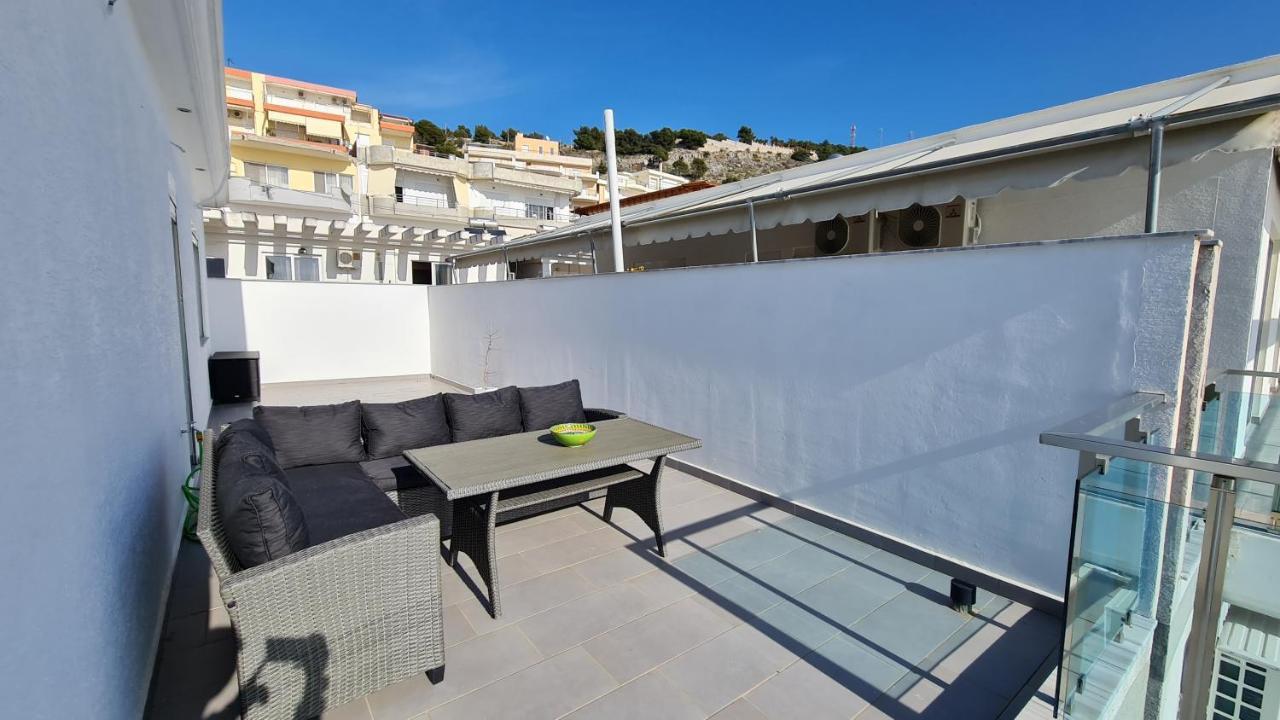 Ferienwohnung Rocknest Sea View Penthouse Sarandë Exterior foto