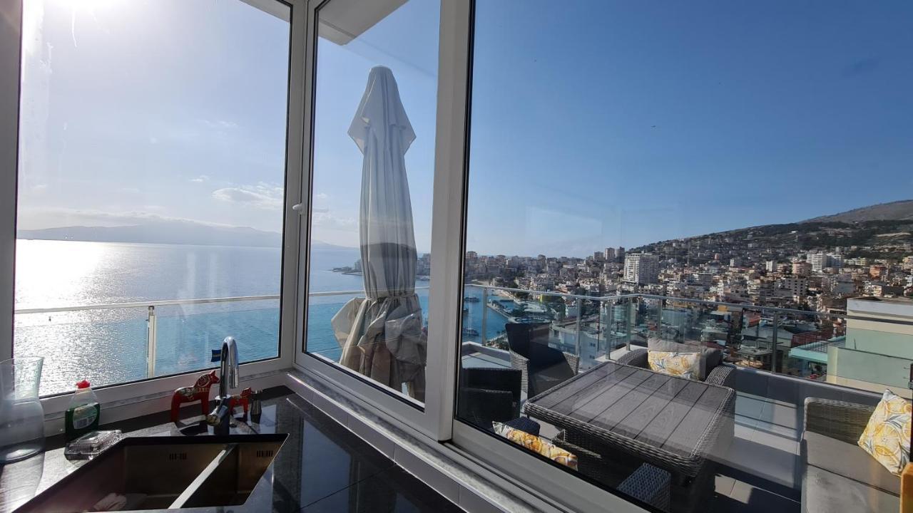 Ferienwohnung Rocknest Sea View Penthouse Sarandë Exterior foto