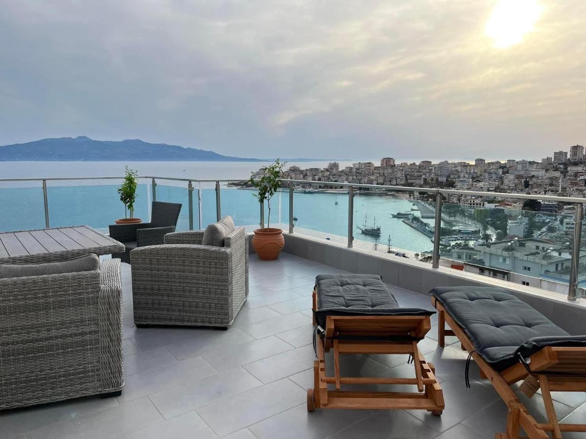 Ferienwohnung Rocknest Sea View Penthouse Sarandë Exterior foto