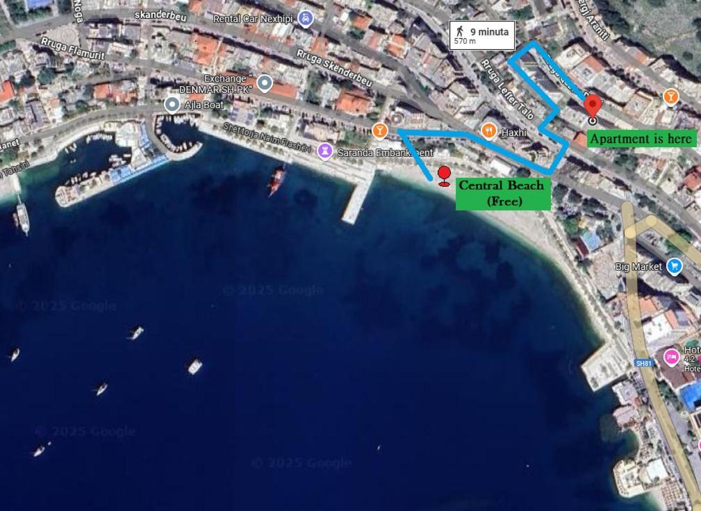 Ferienwohnung Rocknest Sea View Penthouse Sarandë Exterior foto